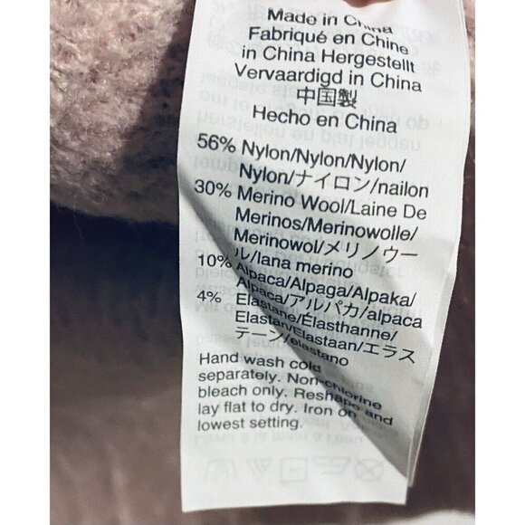 J Crew Sweater Womens XL Pink Hi Low Hem Waffle Knit Supersoft Yarn Alpaca Wool - Picture 5 of 6